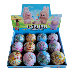 Сюрприз-шарик большой "Labubu" (Диаметр 9,5 см.) 12 штук упаковка К0218
