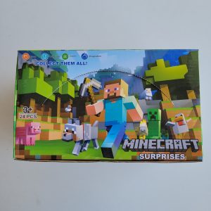 Сюрприз набор с игрушкой и тремя карточками "Minecraft" 24 штуки упаковка К0172