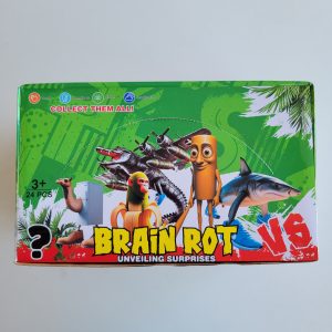 Сюрприз набор с игрушкой и тремя карточками "Brain Rot" 24 штуки упаковка К0179